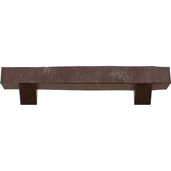 Kit W/ Breckinridge Corbels, Aged Pecan, 8H  X 12D X 36W Knotty Pine Faux Wood Fireplace ManteL